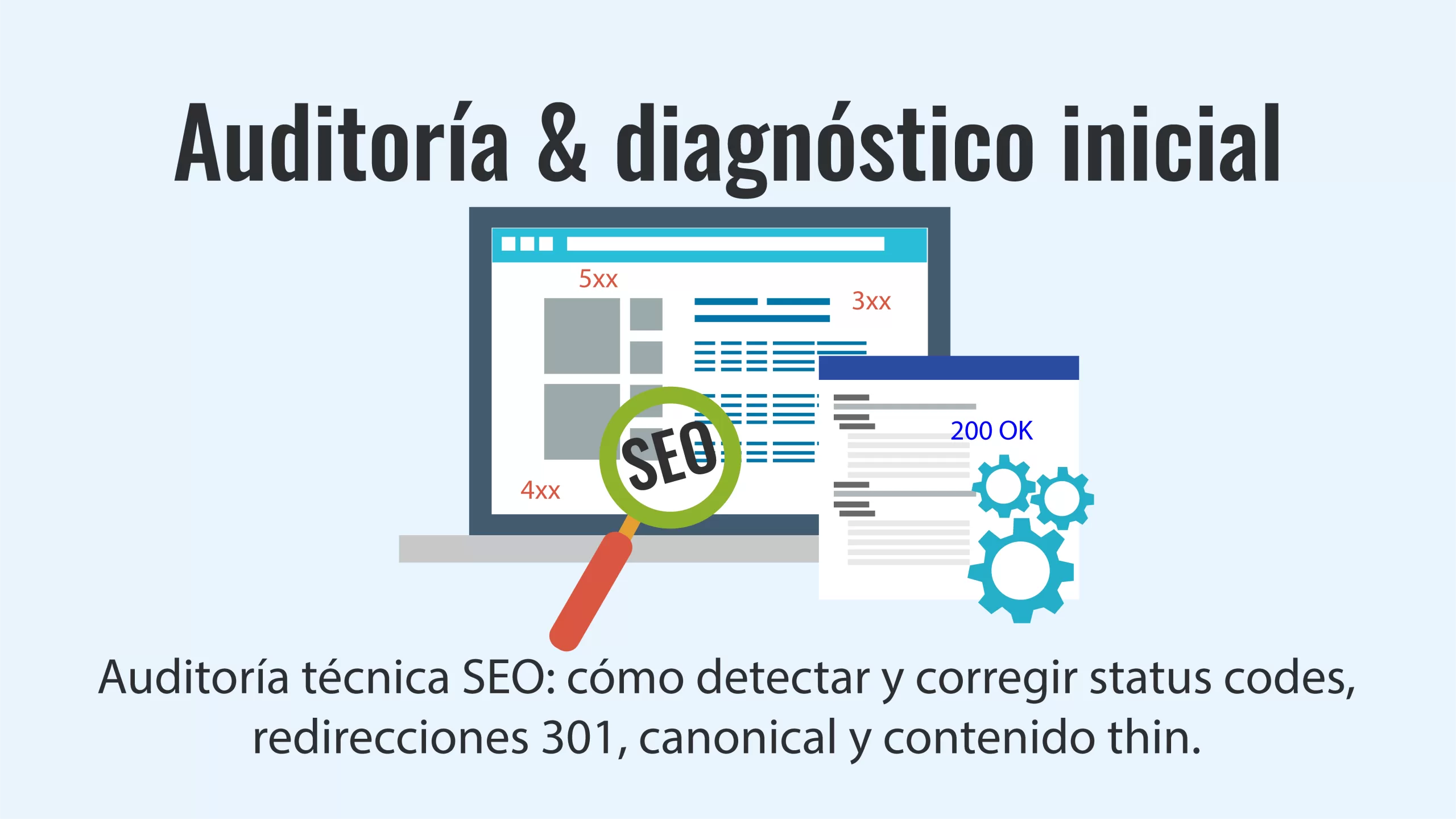 Auditoría técnica SEO: cómo detectar y corregir status codes, redirecciones 301, canonical y contenido thin.